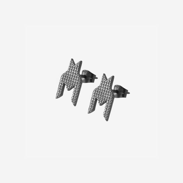 Houndstooth mini earring