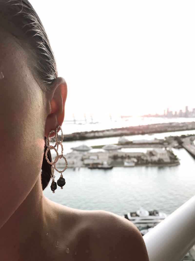 Trace keshi earrings