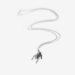 Houndstooth double necklace