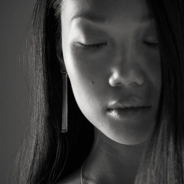 Mesh flat earrings