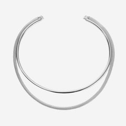 Mesh double necklace