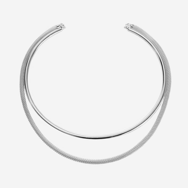Mesh double necklace