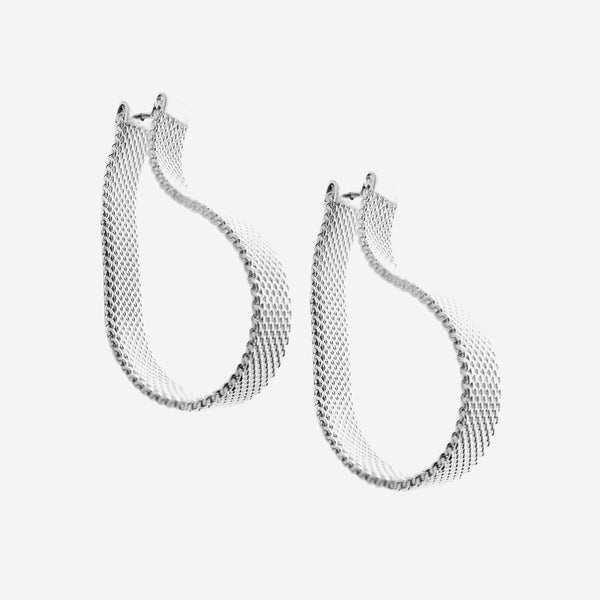 Mesh hoop earrings