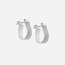 Mesh hoop earrings small