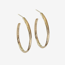 Wave hoop earrings vermeil