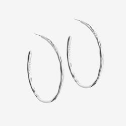 Wave hoop earrings