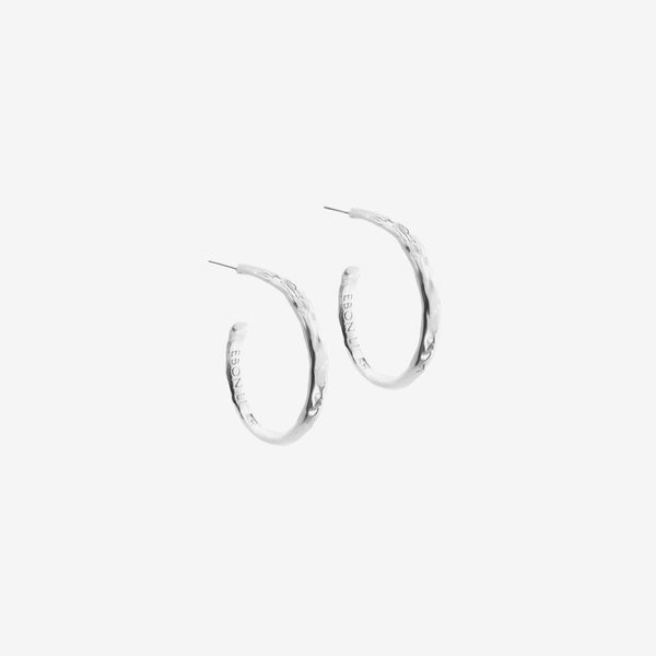 Wave hoop earrings small