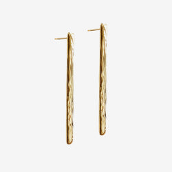 Wave stud earrings vermeil