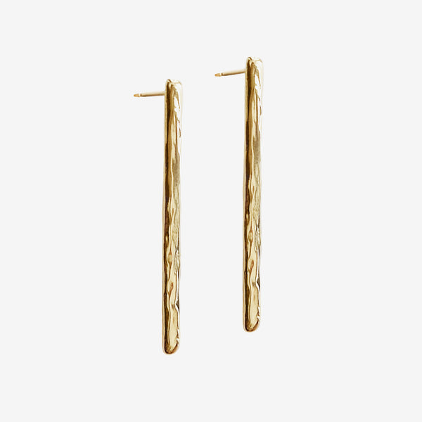 Wave stud earrings vermeil