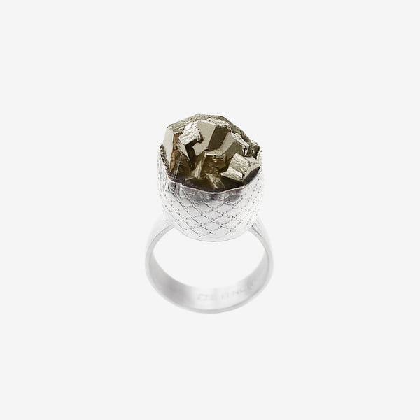 Wire pyrite ring