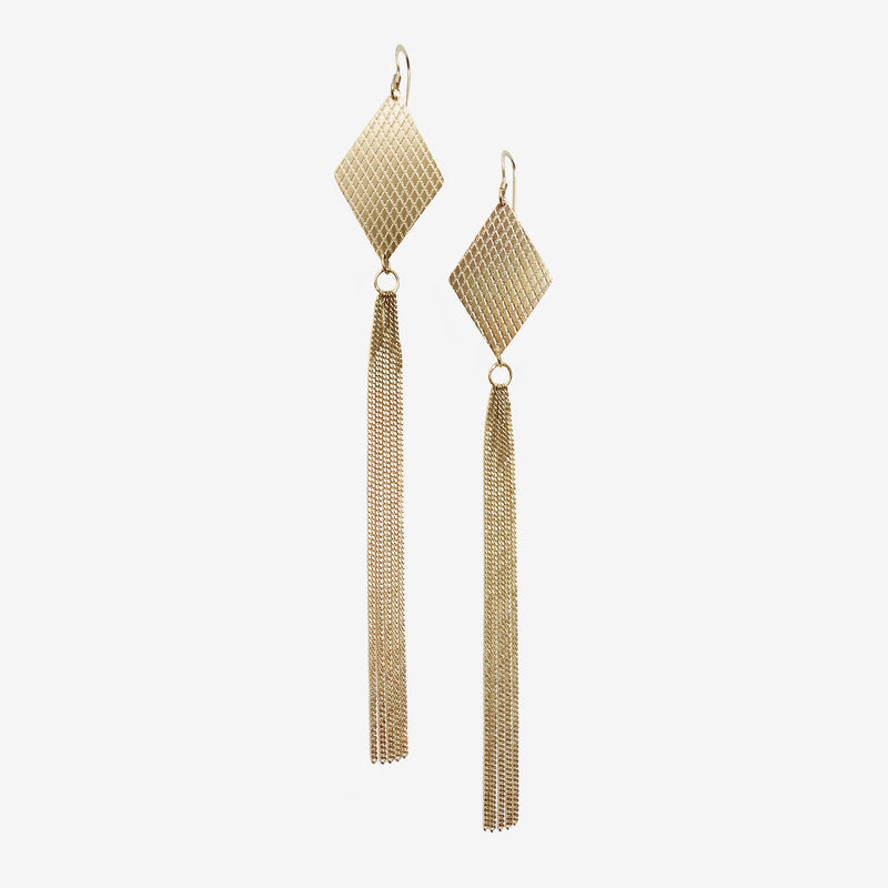 WIRE RHOMB EARRINGS GOLD