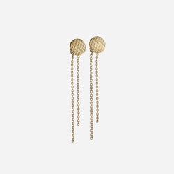 Wire round earrings gold plated